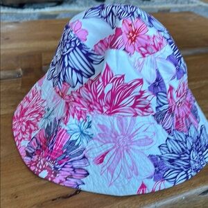 Floral Bucket Hat in Aqua, Pink, Purple